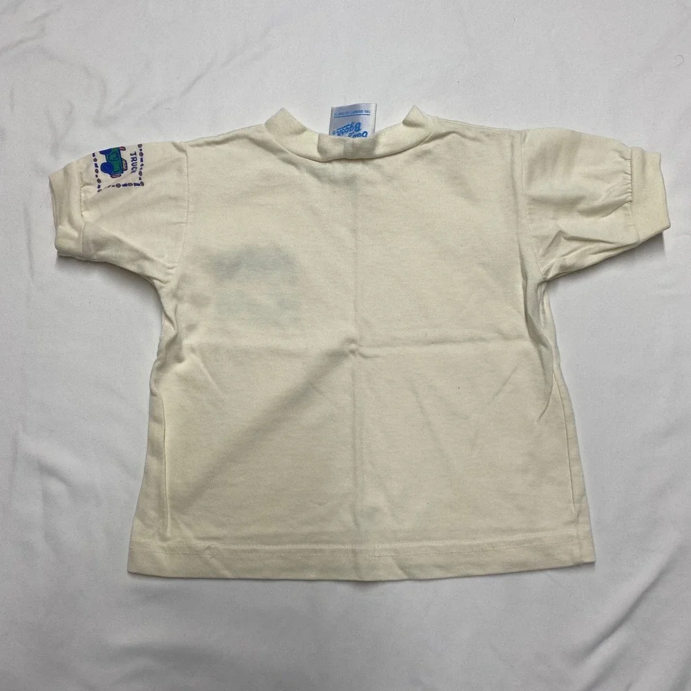 Vintage Baby B'gosh Safari Graphic T-Shirt 12 Months Cream Made in USA 90s